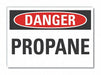 Propane Danger Rflctv Label 3.5inx5in