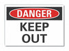 Keep Out Danger Rflct Label 3.5inx5in