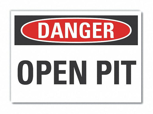 Danger Sign 7 in x 10 in Non-PVC Polymer