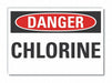 Chlorine Danger Lbl 7inx10in Polyester