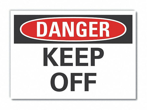 Danger Sign 10in x 14in Non-PVC Polymer