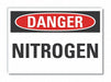 Nitrogen Danger Label 3.5x5in Polyester