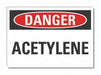 Acetylene Danger Rflctv Label 3.5inx5in