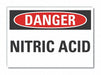 Nitric Acid Danger Lbl 10x14in Polyest