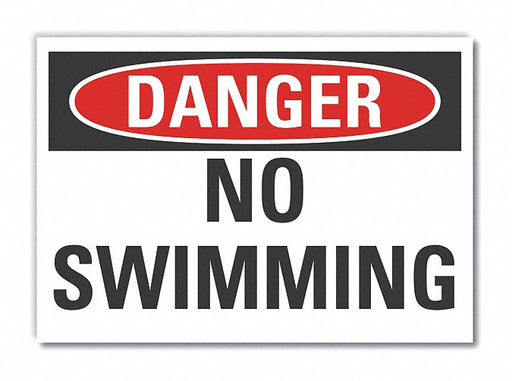 Danger Sign 7 in x 10 in Non-PVC Polymer