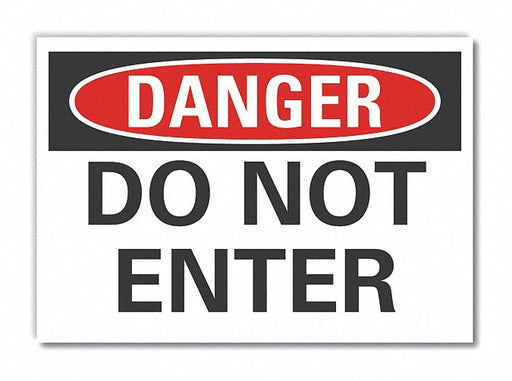 Danger Sign 10inx14in Non-PVC Polymer