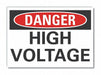High Voltage Danger Label 7x10in Polyest