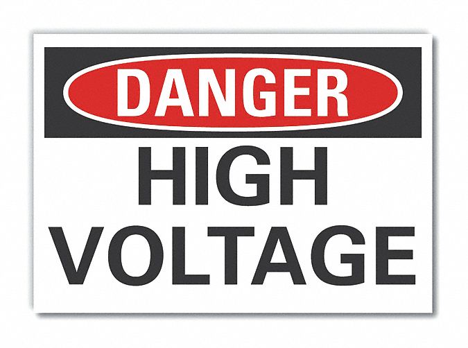 Danger Sign 7 inx10 in Non-PVC Polymer