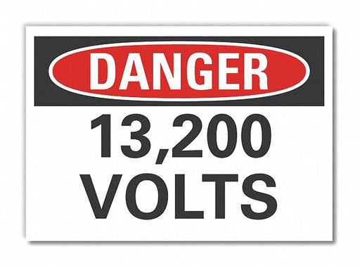 Danger Sign 7 inx10 in Non-PVC Polymer