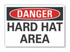 Hard Hat Danger Rflct Label 3.5inx5in