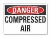 CompressAirDanger Lbl 10x14in Polyester