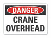 K3079 Crane  Hoists Danger Rflctv Lbl 10x14in