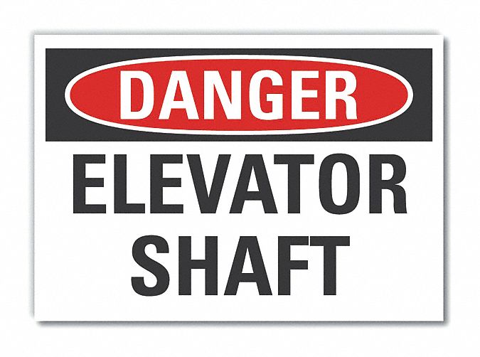 Elevator Hazard Lbl 3.5x5in Polyester