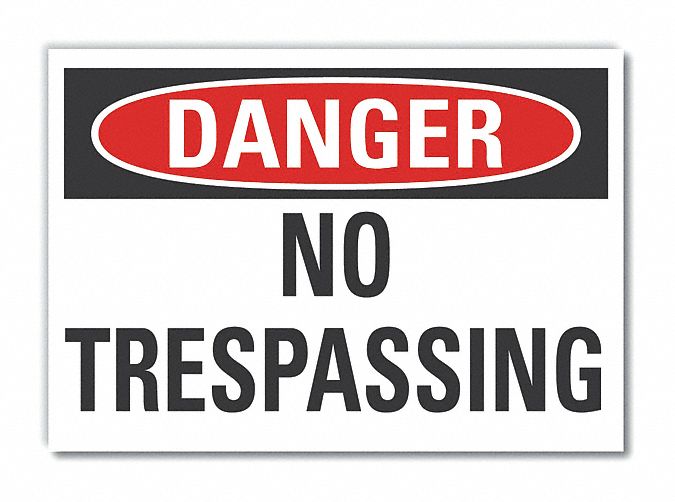 Danger Sign 10in x 14in Non-PVC Polymer
