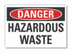 Hzrdous Waste Danger Lbl 5x7in Polyest