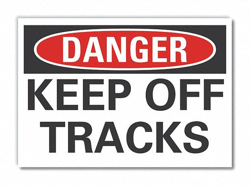 Danger Sign 7 in x 10 in Non-PVC Polymer
