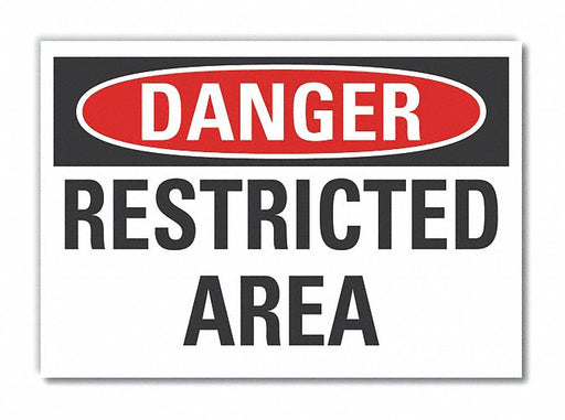 Danger Sign 7 inx10 in Non-PVC Polymer