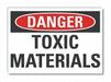 Toxic Mtrl Danger Lbl 10x14in Polyester