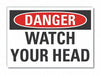 Overhead Clearance Danger Lbl 10x14in