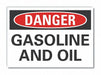 Gasoline Danger Rflct Label 10inx14in