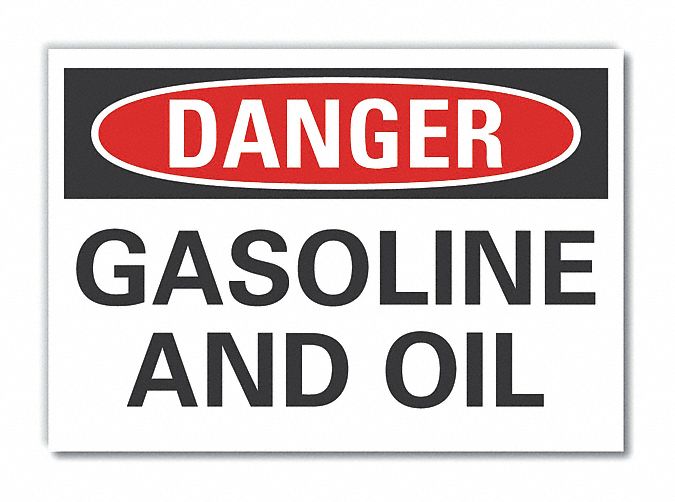 Gasoline Danger Rflct Label 10inx14in