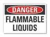 Flammable Liquid Danger Lbl 3.5x5in