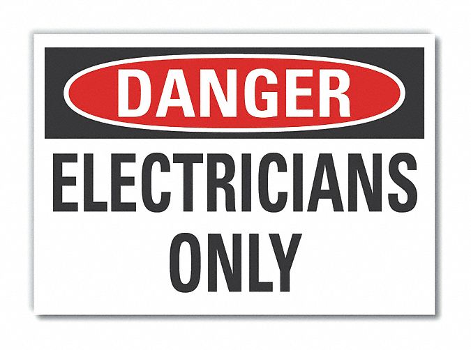 Elec Equip Danger Rflct Lbl 7x10in
