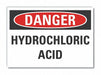 HCL Acid Danger Refelctive Lbl 10x14in