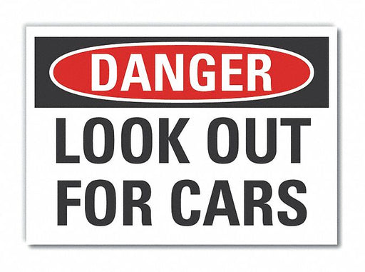 Danger Sign 7 in x 10 in Non-PVC Polymer