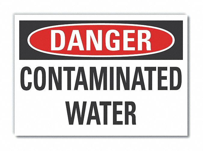 Potble Water Danger Lbl 3.5x5in Polyest