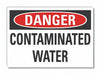 Potable Water Danger Rflct Label 5x7in