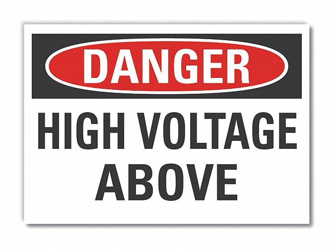 High Voltage Danger Lbl 7x10in Polyest