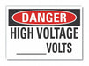 High Voltage Danger Rflctv Label 3.5x5in