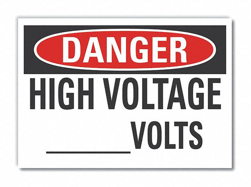 Danger Sign 10in x 14in Non-PVC Polymer