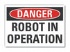 Robot Area Danger Rflct Label 3.5x5in