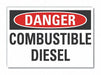 Combust Diesel Danger Rflctv Lbl 7x10in