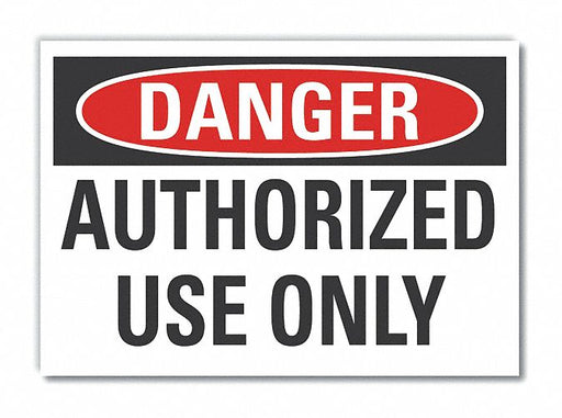 Danger Sign 7 inx10 in Non-PVC Polymer