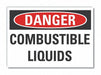 Combust Liquid DangerLbl 10x14in Polyest