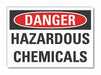 Hazardous Chem Danger Lbl 7x10in Polyest