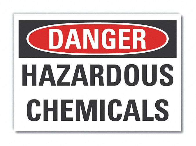 Hazardous Chem Danger Rflct Lbl 7x10in