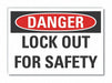Danger Sign 7 in x 10 in Non-PVC Polymer