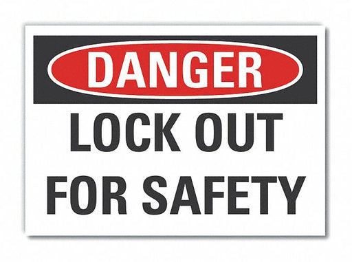 Danger Sign 7 in x 10 in Non-PVC Polymer