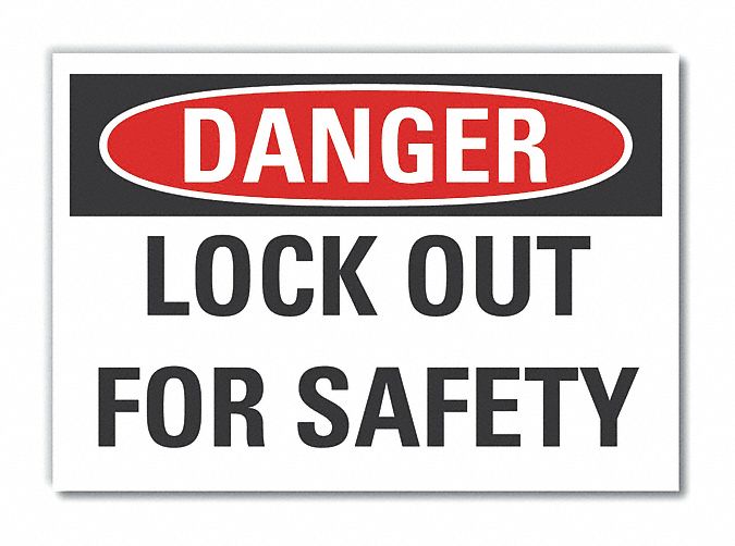Danger Sign 7 in x 10 in Non-PVC Polymer