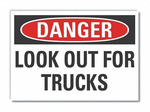 Danger Sign 7 in x 10 in Non-PVC Polymer