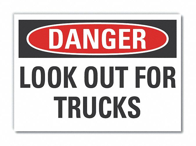 Danger Sign 7 in x 10 in Non-PVC Polymer