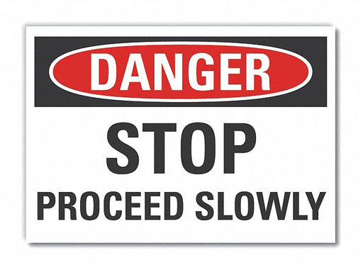 Danger Sign 7 inx10 in Non-PVC Polymer