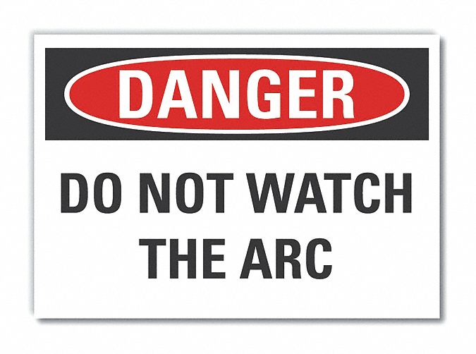 Welding Danger Rflct Label 3.5in x 5in