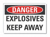 Explosive Mtrl Danger Lbl 3.5x5in