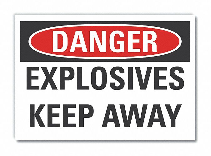 Explosive Mtrl Danger Lbl 3.5x5in