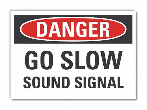 Danger Sign 7 inx10 in Non-PVC Polymer